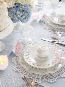 coquette party tablescape