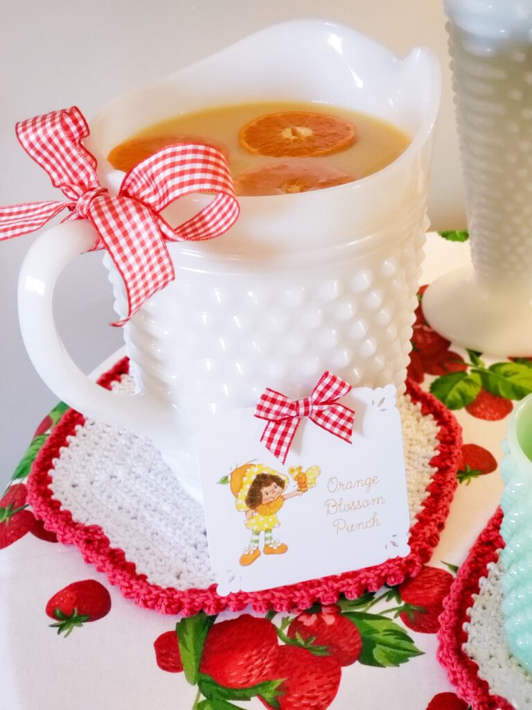 drink table with orange blossom punch