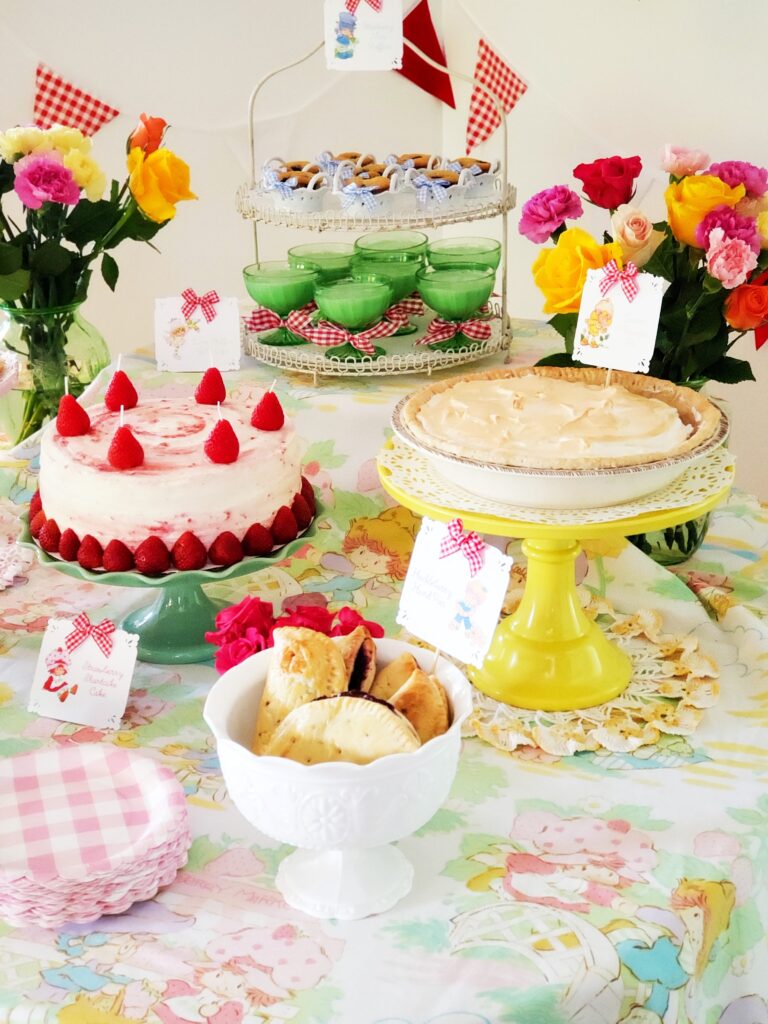 strawberry shortcake  food table
