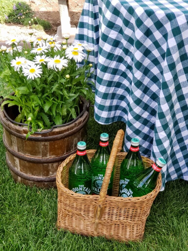 peter rabbit party water in basket