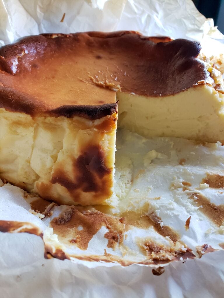 almond burnt basque cheesecake