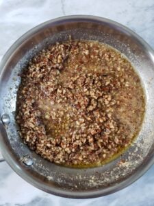 melted butter with pecans
