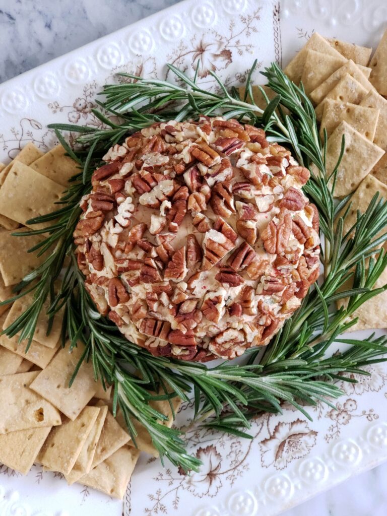 cheese ball with pecans