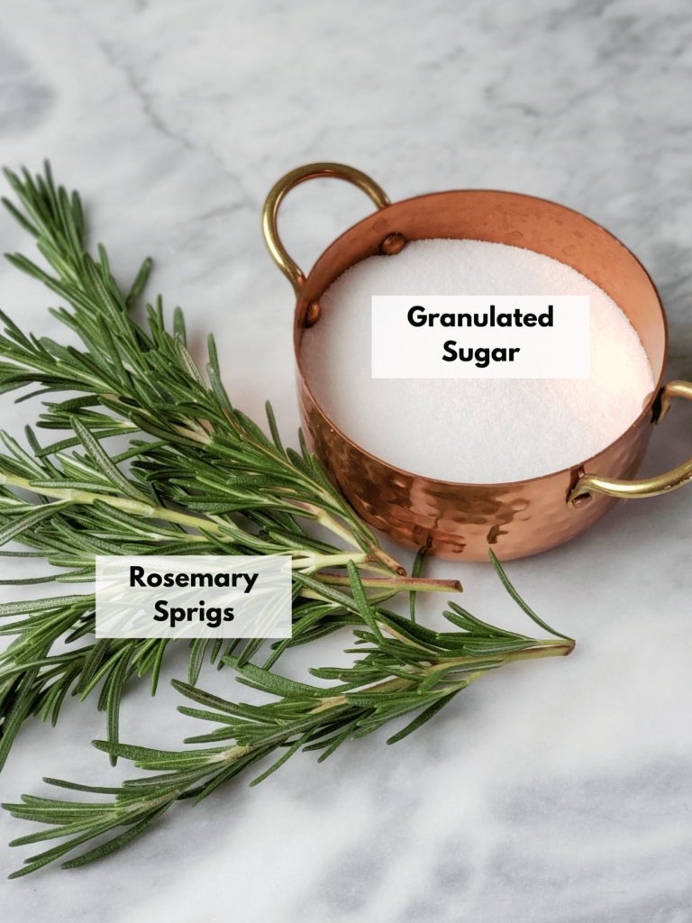 sugared rosemary ingredients