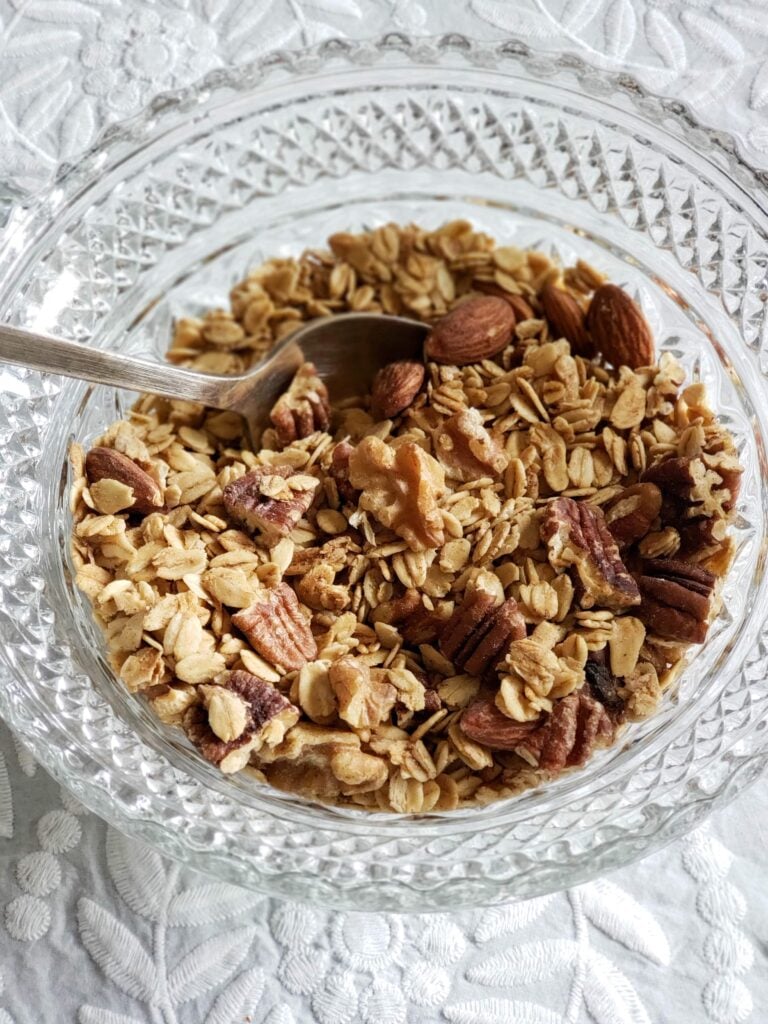 homemade granola with nuts