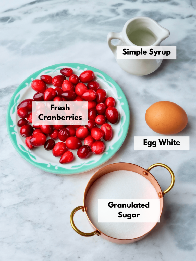 sugared cranberries ingredients