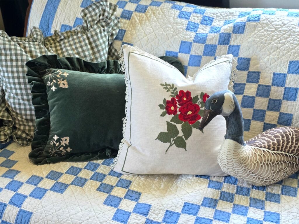 vintage americana quilts and pillows