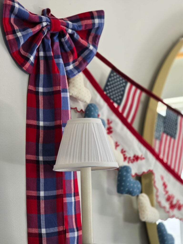 americana plaid bow